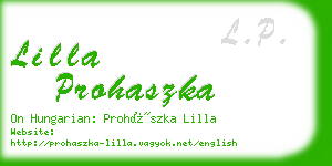 lilla prohaszka business card